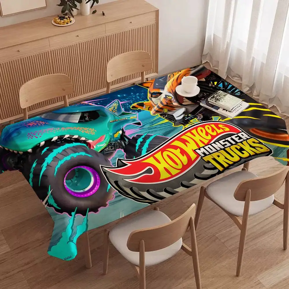 H-Hot Funny W-Wheels Rectangle Waterproof Tablecloth Party Decor Farmhouse Kitchen Dining Table Cloth Wedding Decorations