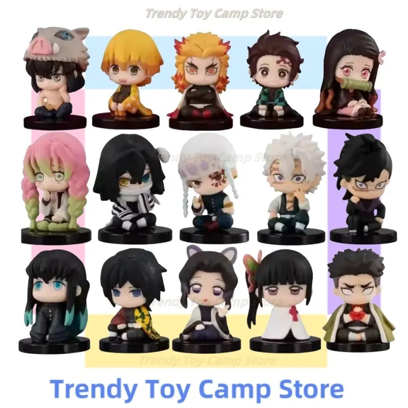 

【В наличии】Игрушка-персонаж аниме Devil Killer-Grand Hyatt No Yaiba Q Edition-сидящий Tanjiro Nidouzi Inosuke Zenizu Модель куклы PVD