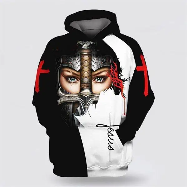 2025 Mens Womens Universal Tops Hoodies Loose Fit Son of God Jesus Cross Print 3d Print Fashion Casual Pullover Hoodies