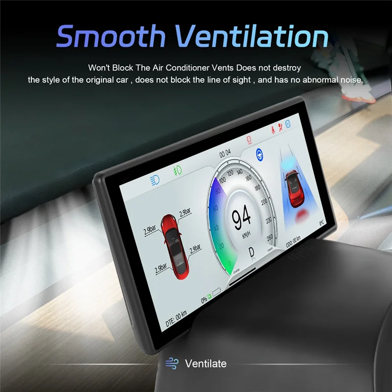 

6.2 Inch HUD HD IPS Dashboard Display Screen Black ABS For Tesla Model 3 Model Y 2017-2023