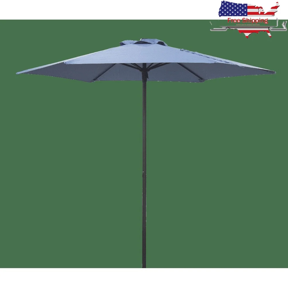 

7.5ft Octagon Market Patio Umbrella UV Resistant Push Up Aluminum Frame Adjustable Tilt Outdoor Shade Garden Deck