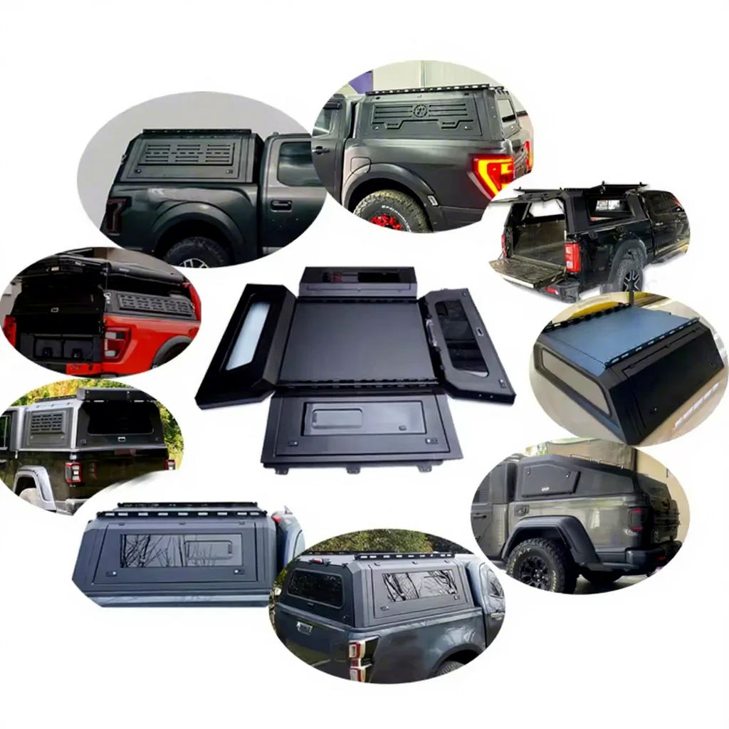 

Steel Aluminium Pickup Accessories Truck Caps Cap with Side Window Hardtop Canopy Canopies for F150