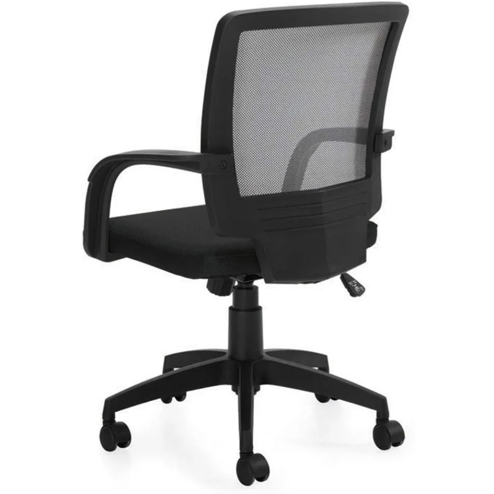 6 أقدام عميقة 21 قدمًا، 4 أقدام عالية لمحطة عمل المكتب مع كرسي، لون أسود، مثالية لتقسيم الغرفة والمساحة D