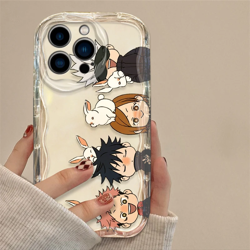 Jujutsu Kaisen Satoru Gojo Cover per Apple iPhone 15 14 13 12 11 Pro X XR XS Max Plus 8 7 Plus SE Wave Oil Phone Case