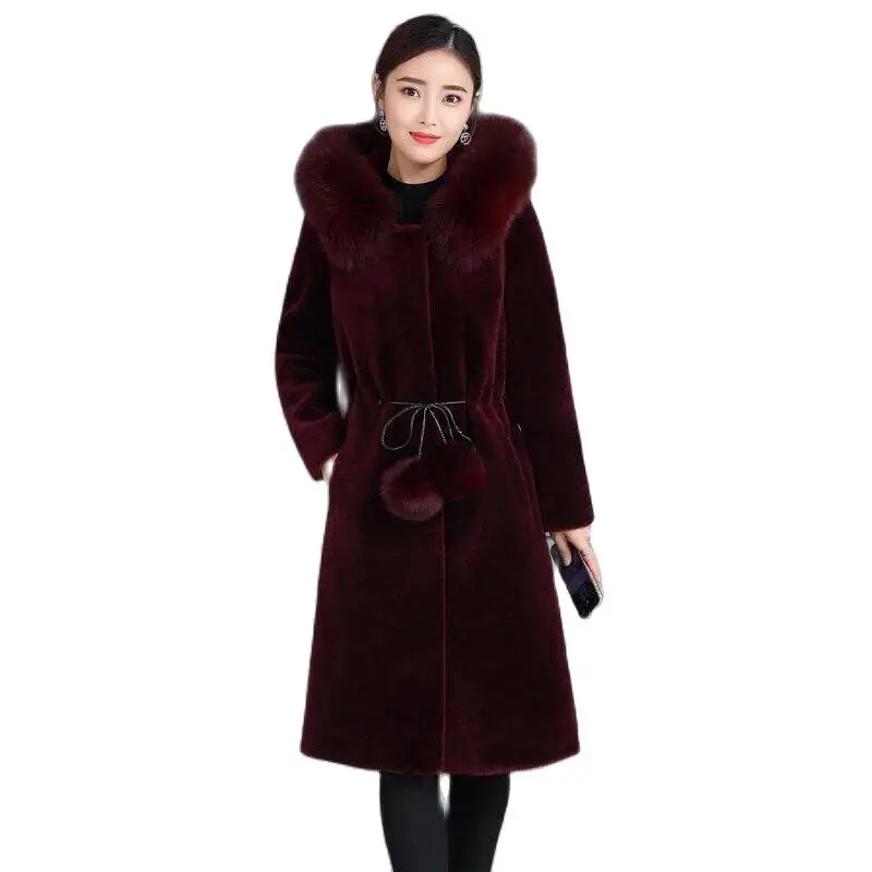 Women Parka Coat Can Wear High imitation fur Coats Cotton clothing warm jackets High Quality Big fur collar autumn Winter Jacket