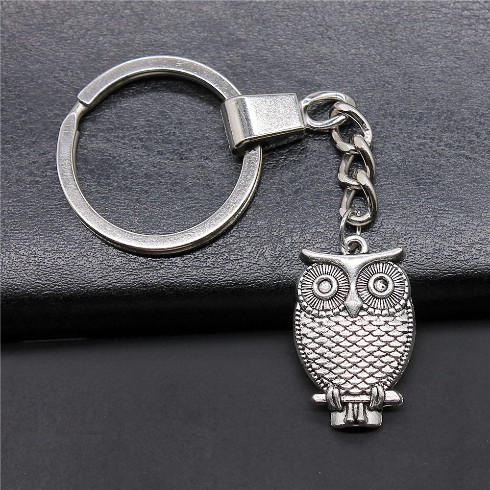 

Fashion 2 Colors 28x18mm Owl Charms Pendants DIY Women & Men Jewelry Key Chain Souvenir Gift