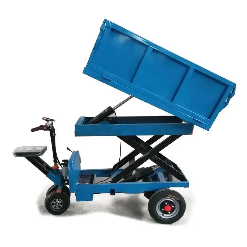 ride lift electric lift inverted trolley hydraulic multi-function tipping bucket small flat car
