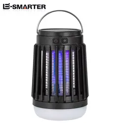 Electric Mosquito Killer Lamp UV Light Bug Zapper Trap Solar Charging Rechargeable Summer Fly Swatter Insect Killer Light