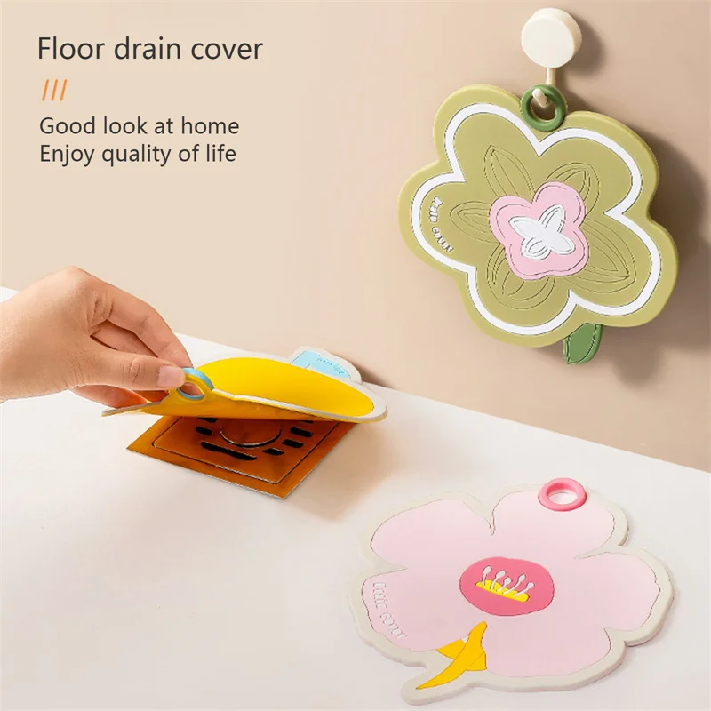 Silicone Floor Drain Cover Toilet Anti-odor Artifact Mat Bathroom Kitchen Sink Cover Sewer Deodorizer Hair Stoppers And Catchers