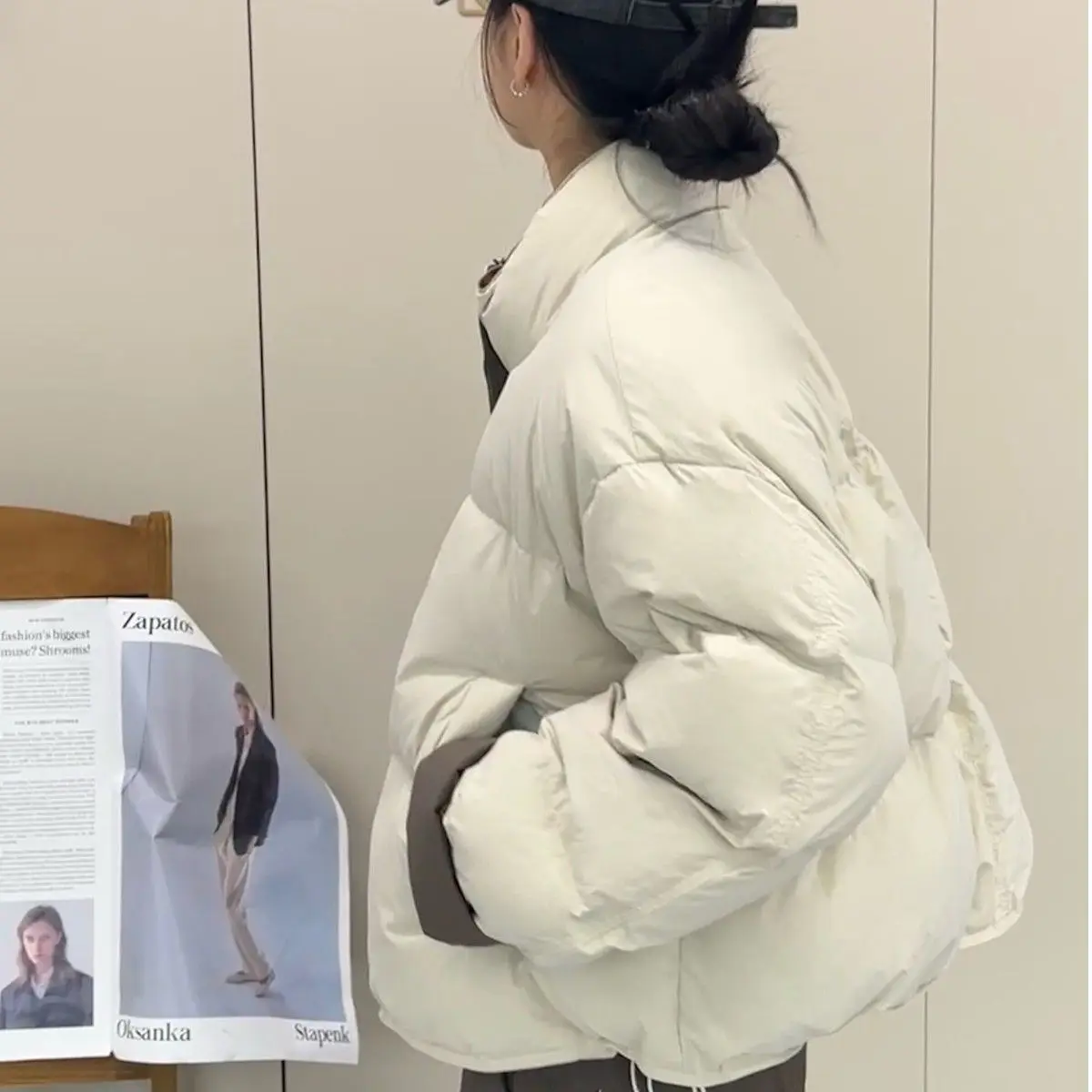 

Stylish Korean Winter Cotton Jacket Women's Fashionable Compact Size Casual Trendy 2025 New Arrival Coat for Ladies