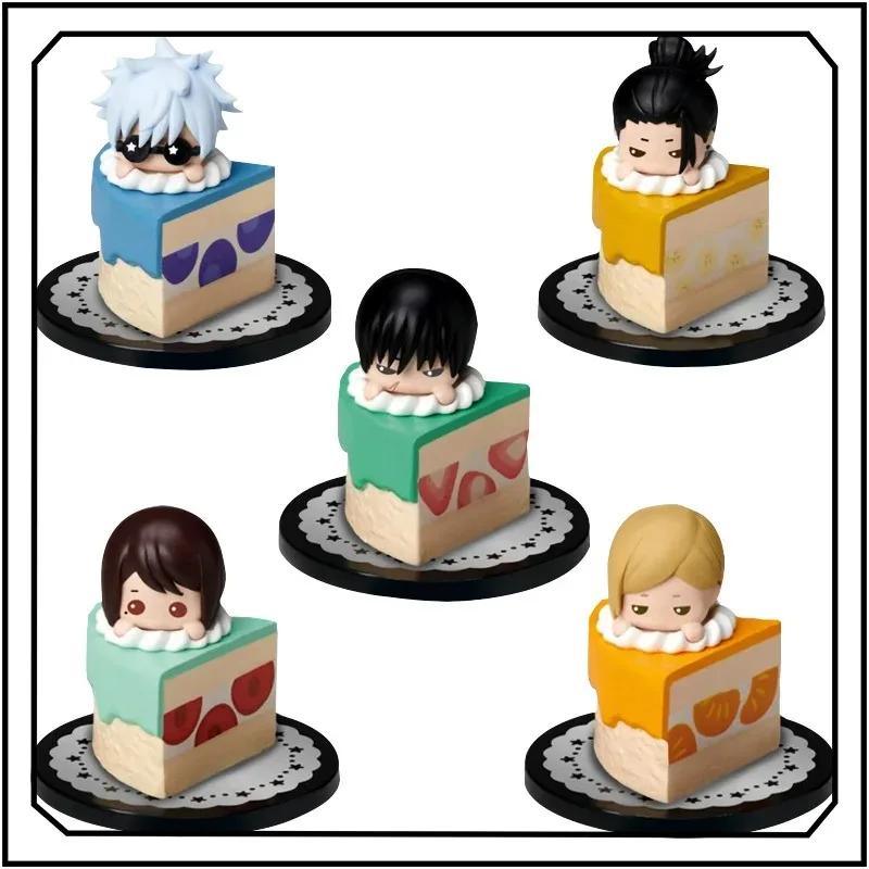 주술회전 케이크 스타일 가샤폰 고죠 사토루 겟토 스구루 애니메이션 캐릭터 미니 4cm 액션 피규어 장식품