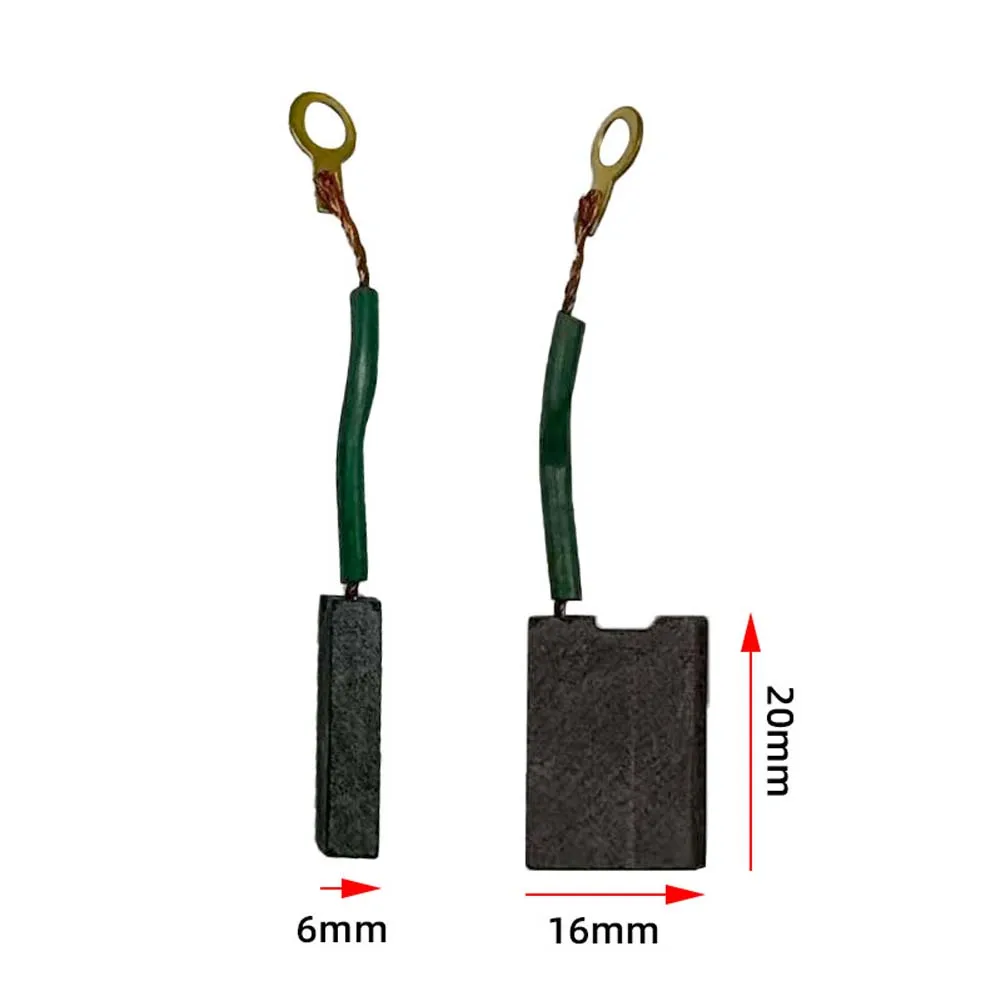 6x16x20mm 839 Carbon Brush Set For 180 230 Angle Grinder Metal And Plastic Construction Replacement Parts Power Tools