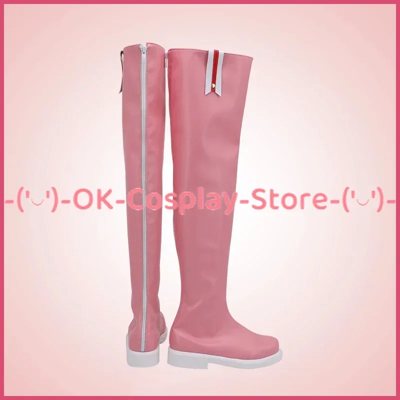 Chaussures de Cosplay Sakura en Cuir PU, Bottes de Carnaval d'Halloween, Accessoire sur Mesure