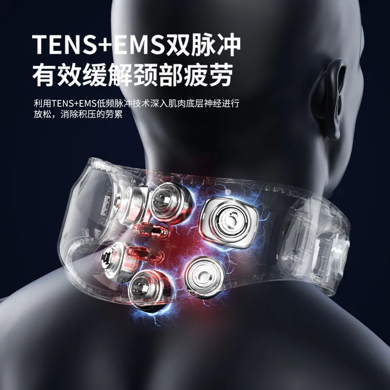 Home Use Shoulder and Massager Cervical Protector Heating Vibration Multi-Functional Intelligent Pulse Neck Massa