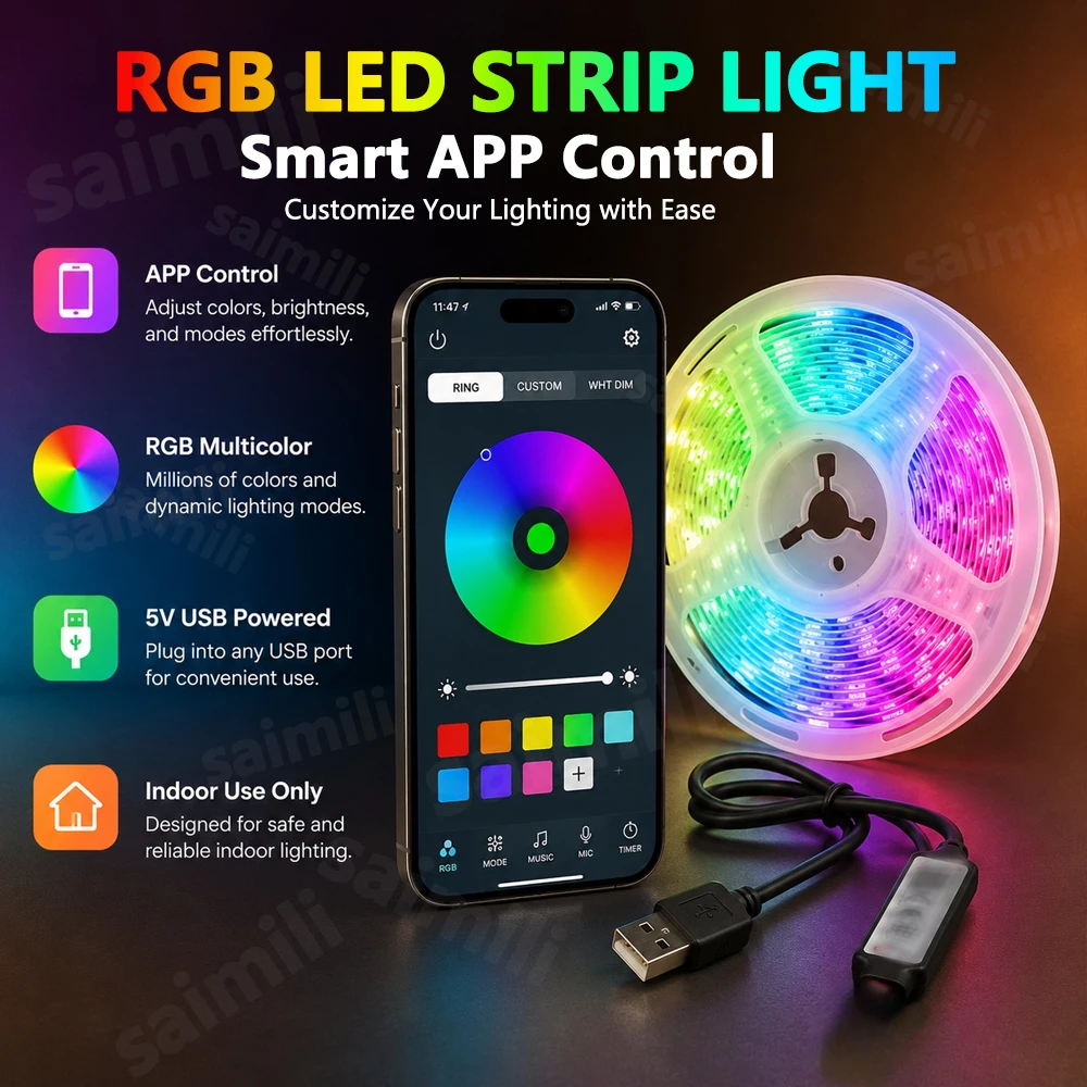 Smart Home Llm - Bluetooth Smart RGB LED Strip 5V