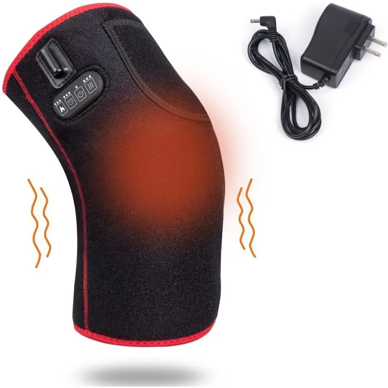 

Massager with Heat & Vibration, Heated Knee Brace with 3 Vibration Modes and 3 Heat Levels, Leg Massager Heating Pad with T