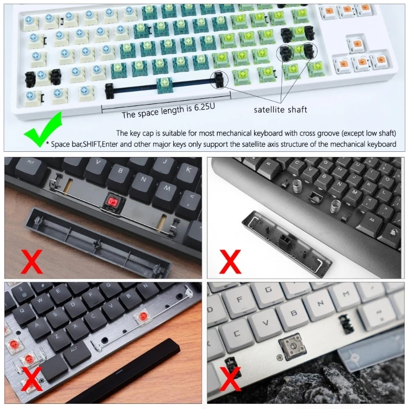 

Full Set Of 136 PBT Keycaps Simple Minimalist Styles for Various Keyboard Models Keycap 10mm Height MX Switches 896C