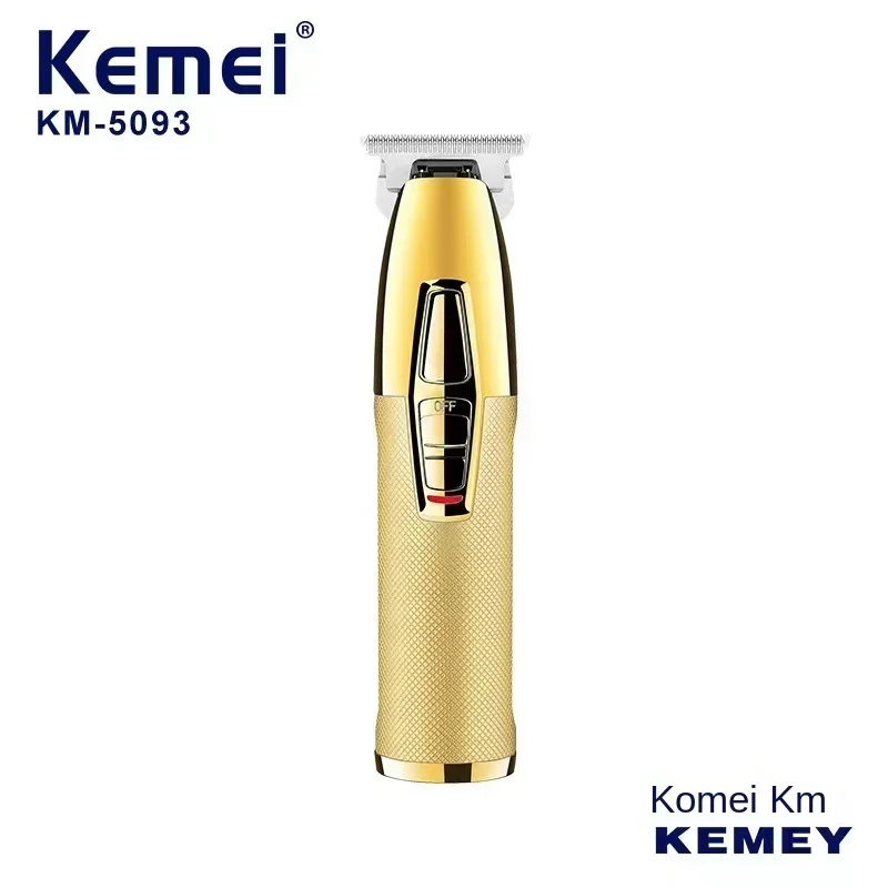 Kemei KM-5093 USB fast charging frosted anti slip metal body hair salon professional men's hair clipper