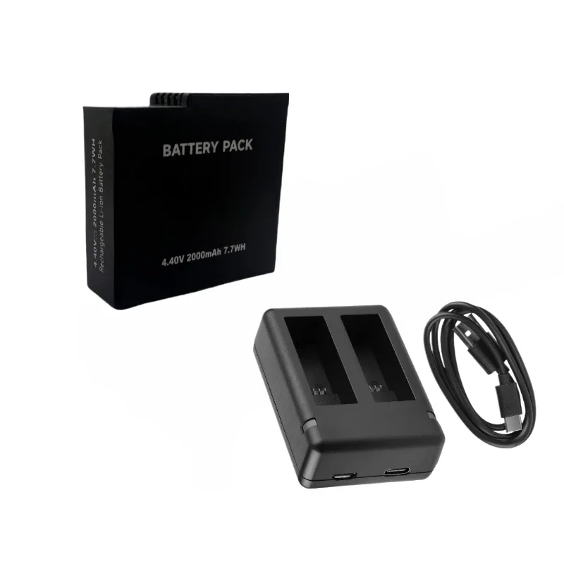 4.4V 2000mAh Camera Battery For Insta360 Ace/ Pro /Pro 2 Camera With USB Type-c Charger High Quality