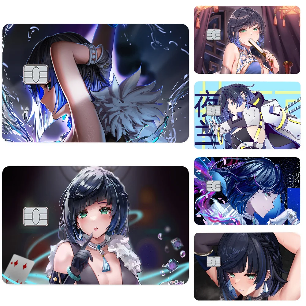 

Game Yelan Genshin impact Card Stickers Holographic Sticker Film Skin Cover for Credit Debit Card