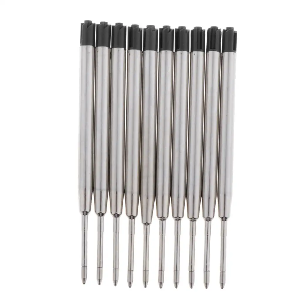 Pack of 10 Premium 5mm Ballpoint Pen Refills - Durable Metal Replacement