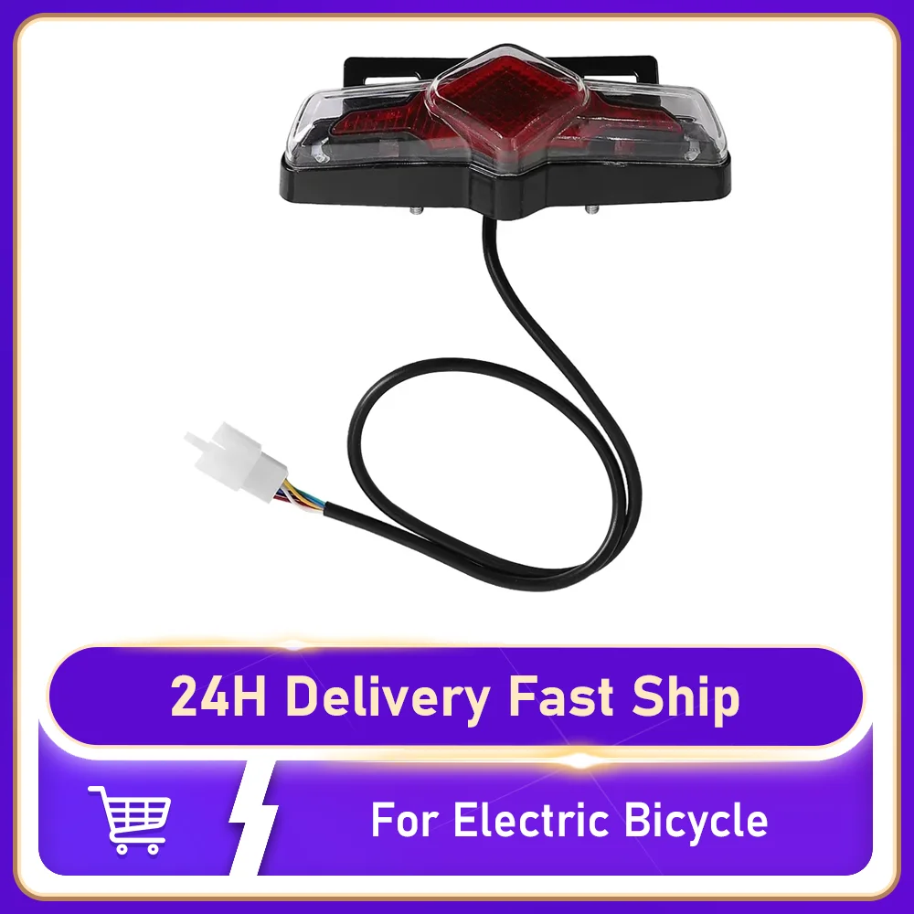 

12V/36V-60V Waterproof Turn Signal Taillight Electric Scooter Replacement Parts LED Safety Night Riding Warning Rear Lamp