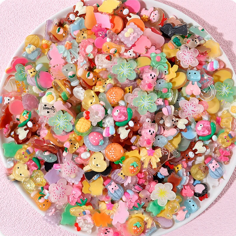 Resin Cartoon Cachobon Mix Diy Crafting Accessories For Kids Candy Christmas Halloween Handmade Supply Kawaii Jewelry Making