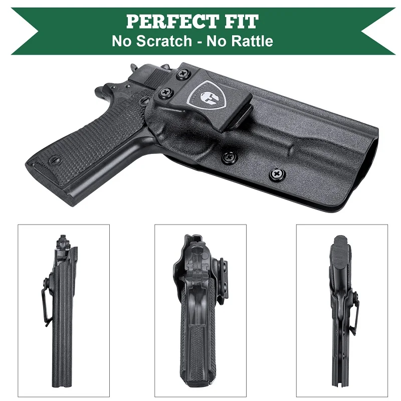 حافظات 1911 تناسب كولت/كيمبر/سبرينغفيلد/S&W/روجر/توروس/جزيرة الصخور والمزيد 1911 مسدس بدون سكة حقائب اليد اليمنى واليسرى
