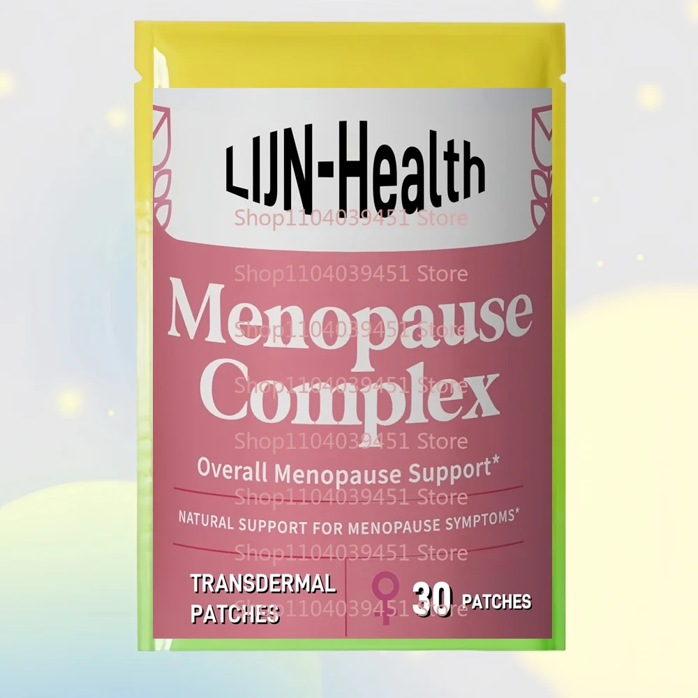 30 Patches Menopause Complex Transdermal Patches- Natural Menopause Support for Hot Flashes, Mood Swings, Hormone Balance