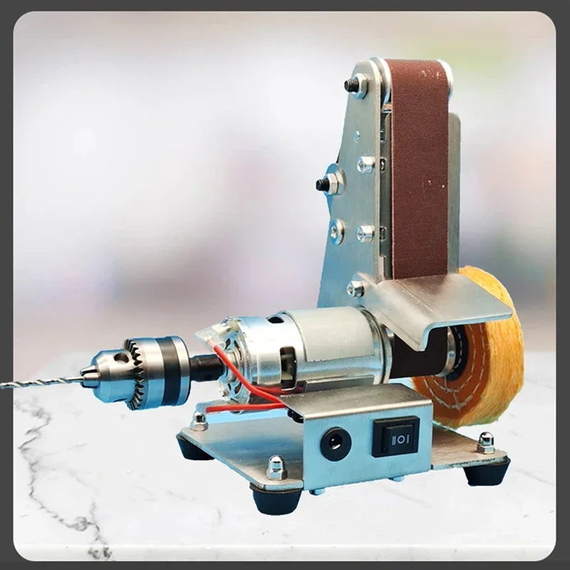 110V-220VDIY Multifunctional Desktop Micro Electric Belt Sander Mini Polishing Machine Fixed Angle Grinder