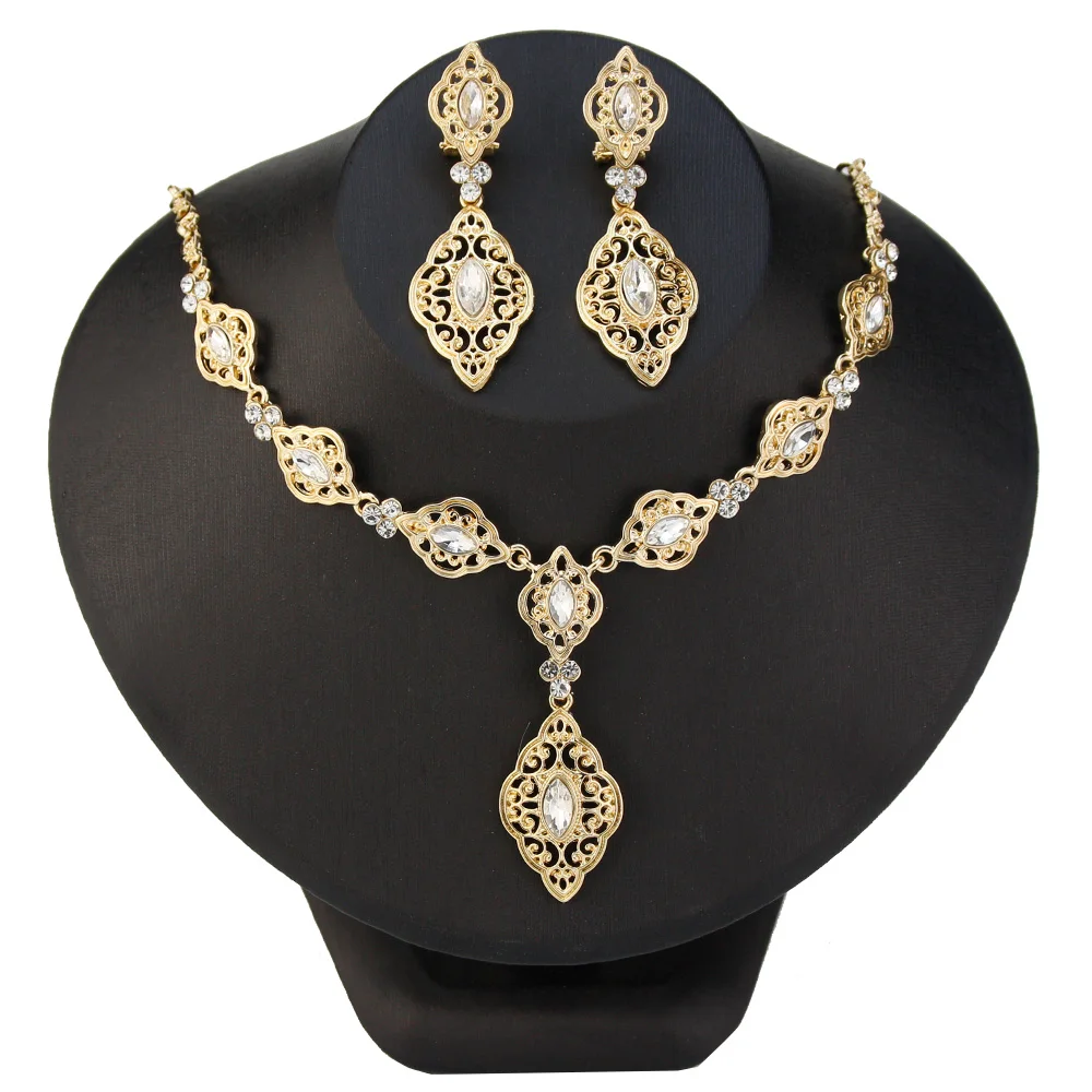 Women's Gold Color Morocco Style Jewelry Set, Elegant Gift