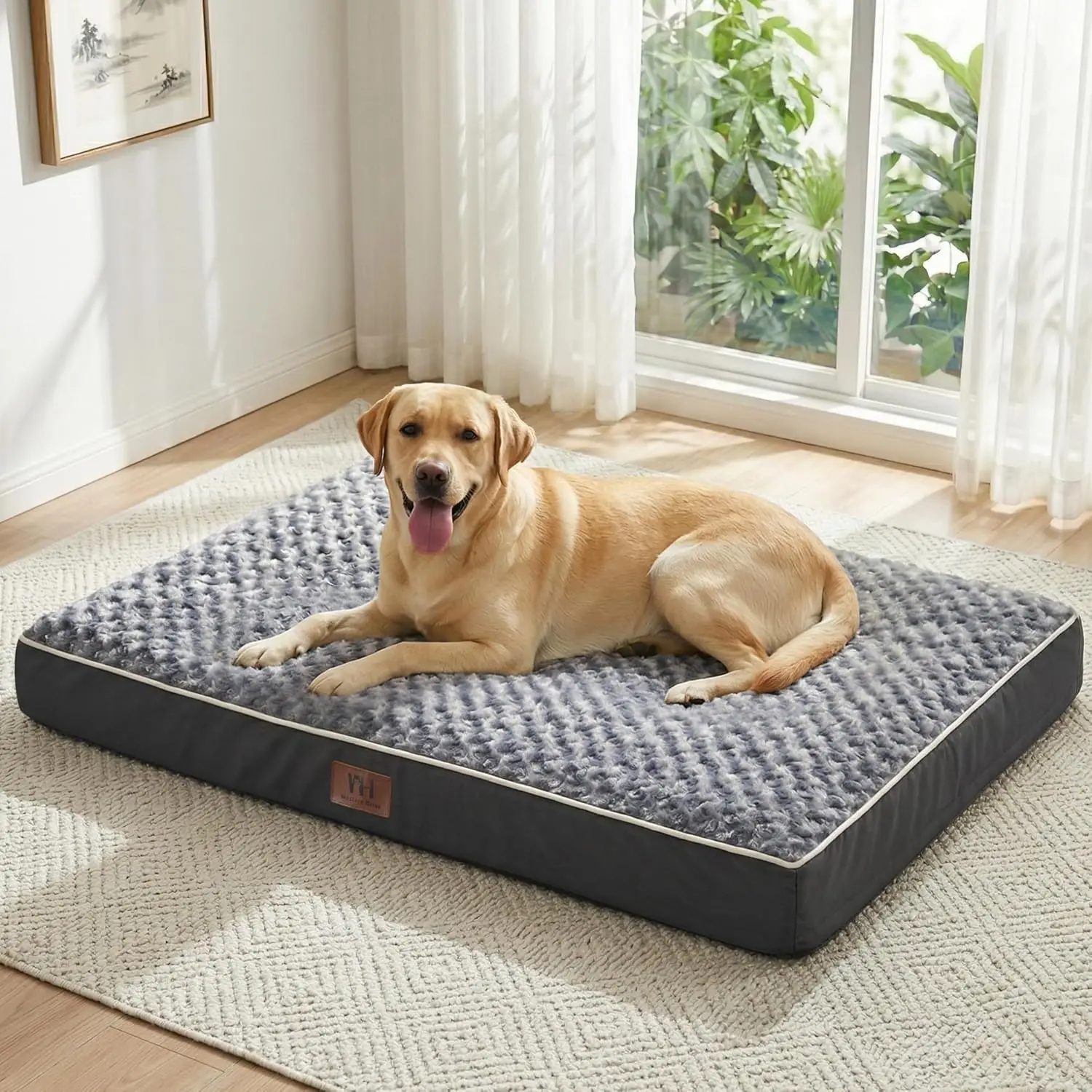 

Large Dog Bed for Extra Large, Big, Jumbo, Huge Dogs, Orthopedic Pet Bed Waterproof Mattress with Removable Washable Cov