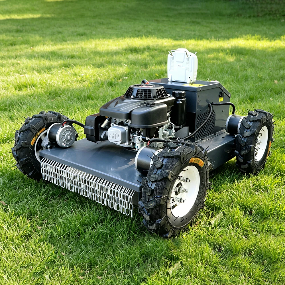 All Terrain Ga soline Smart Self-Propelled 4WD Remote Control Wheel Type Grass Lawn Mower