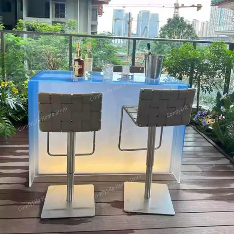 Rattan Height Bar Stools Restaurant Designer Adjustable Gaming Bar Chairs Professional Barber Aesthetic Cadeira Unique Furniture
