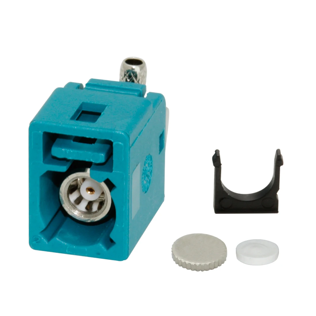 1pc Fakra Z Female Jack Connector Waterproof Water Blue Color Right Angle Crimp for RG316 RG174 Cable For GPS Wholesale
