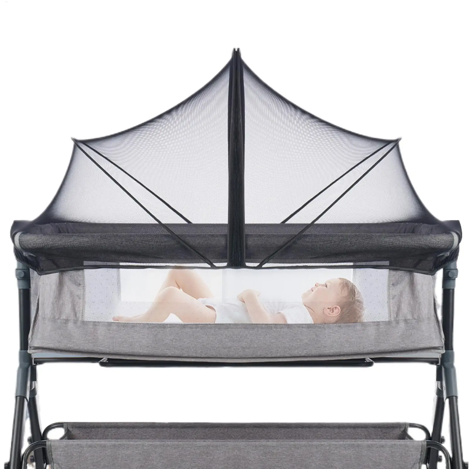 

Сетка для люльки, чехол для люльки, дышащая складная сетка на молнии, детская москитная сетка, зашифрованная сетка от насекомых, защита для кроватки