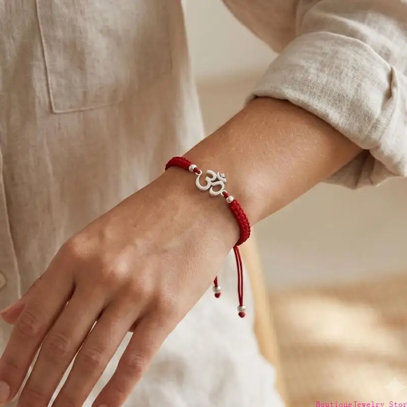 E1PE Lightweight Braided Symbol Bracelet with Adjustable Fit for Daily Styling