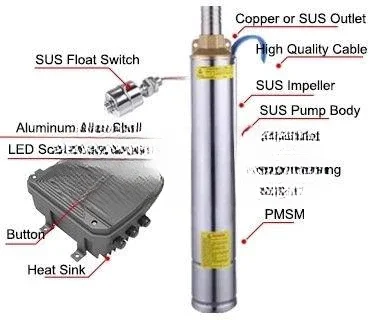 High Quality Deep Well Price  Dc Submersible Water Pump for Drip Irrigation Solar