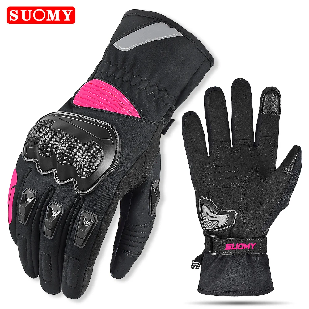 SUOMY Motorcycle Gloves Racing 100% Waterproof Windproof Winter Warm Protective Gear Cycling Ski Guantes Luvas Moto Gloves Men