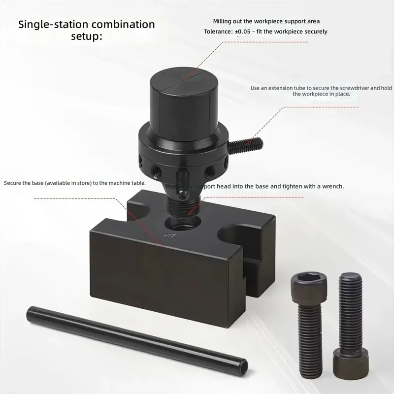 for  Machining Center Tooling Fixture Milling Machine Manual Inner Support Cable Blind Hole Cross Support Lathe Chuck