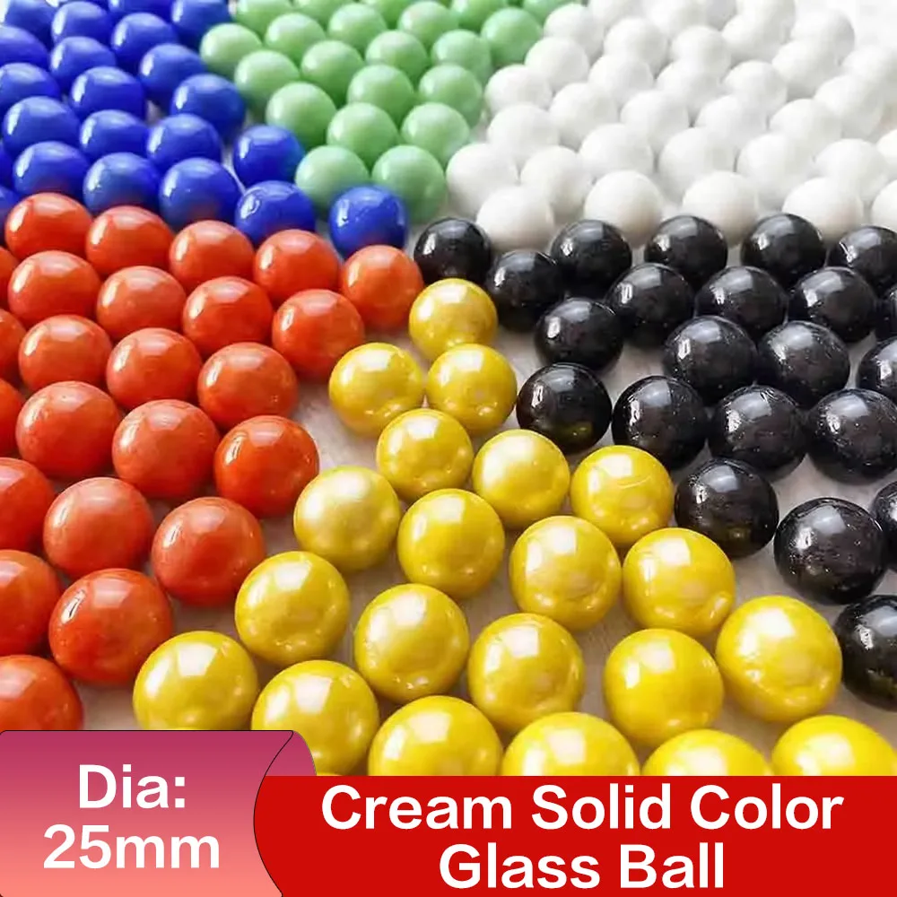 10-70Pcs Dia 25mm Glass Ball Non porous Color Crystal  DIY Handmade Material Garden Ornament Fish Tank Vase Decoration
