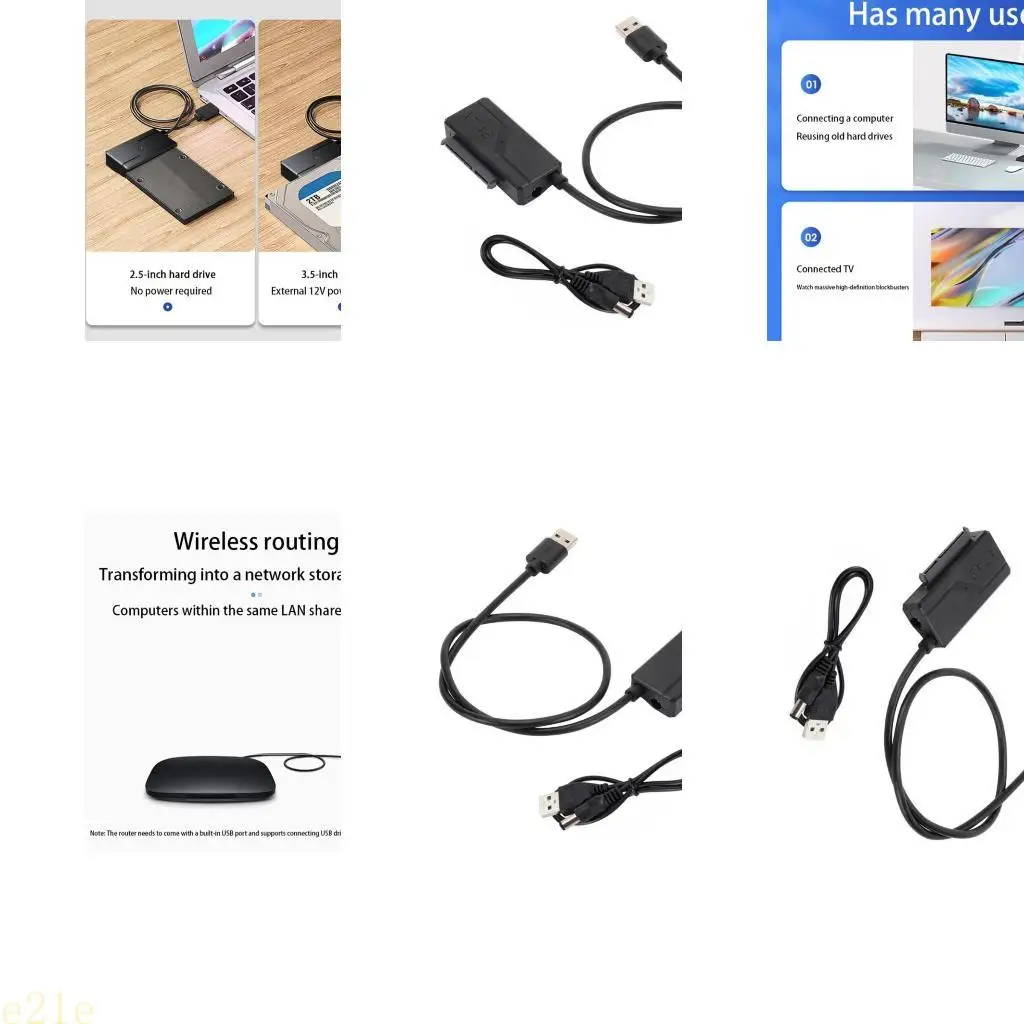 

E21E Fast speed USB3.0 to SATAIII Converters for 2.5/3.5inch Hard Drive Plugs and Play Operation