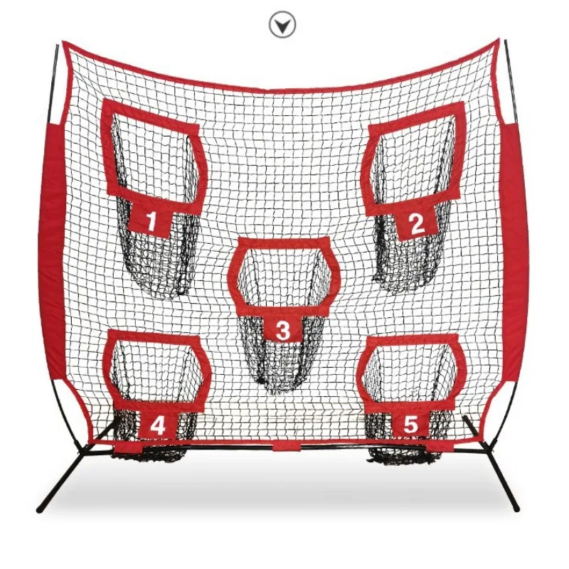7x7ft Heavy Duty Football Throwing Net 5 Target Portable Easy Setup Quarterback Training Red de Futbol Americano Durable Outdoor