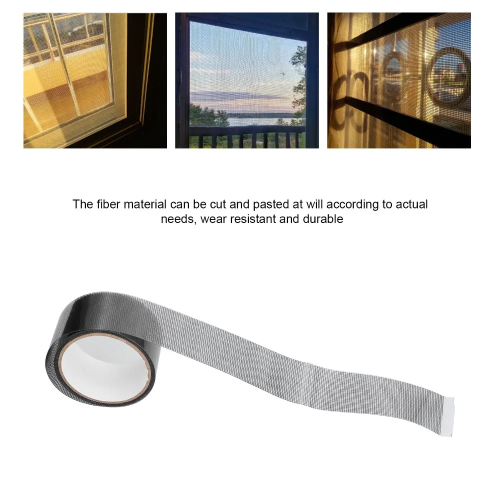 2pcs 50mm x 2m Window Screen Repair Tape Strong Adhesive Multi Purpose Net Mesh Tape Screen Replacement Patch Window Repair