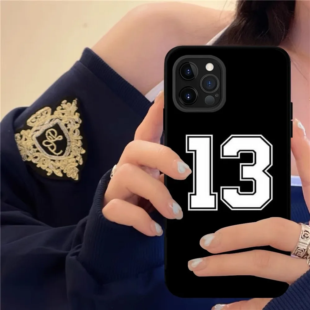 Number Football Phone Case Silicone Soft for iphone 15 14 13 12 11 Pro Mini XS MAX 8 7 6 Plus X XS XR Cover