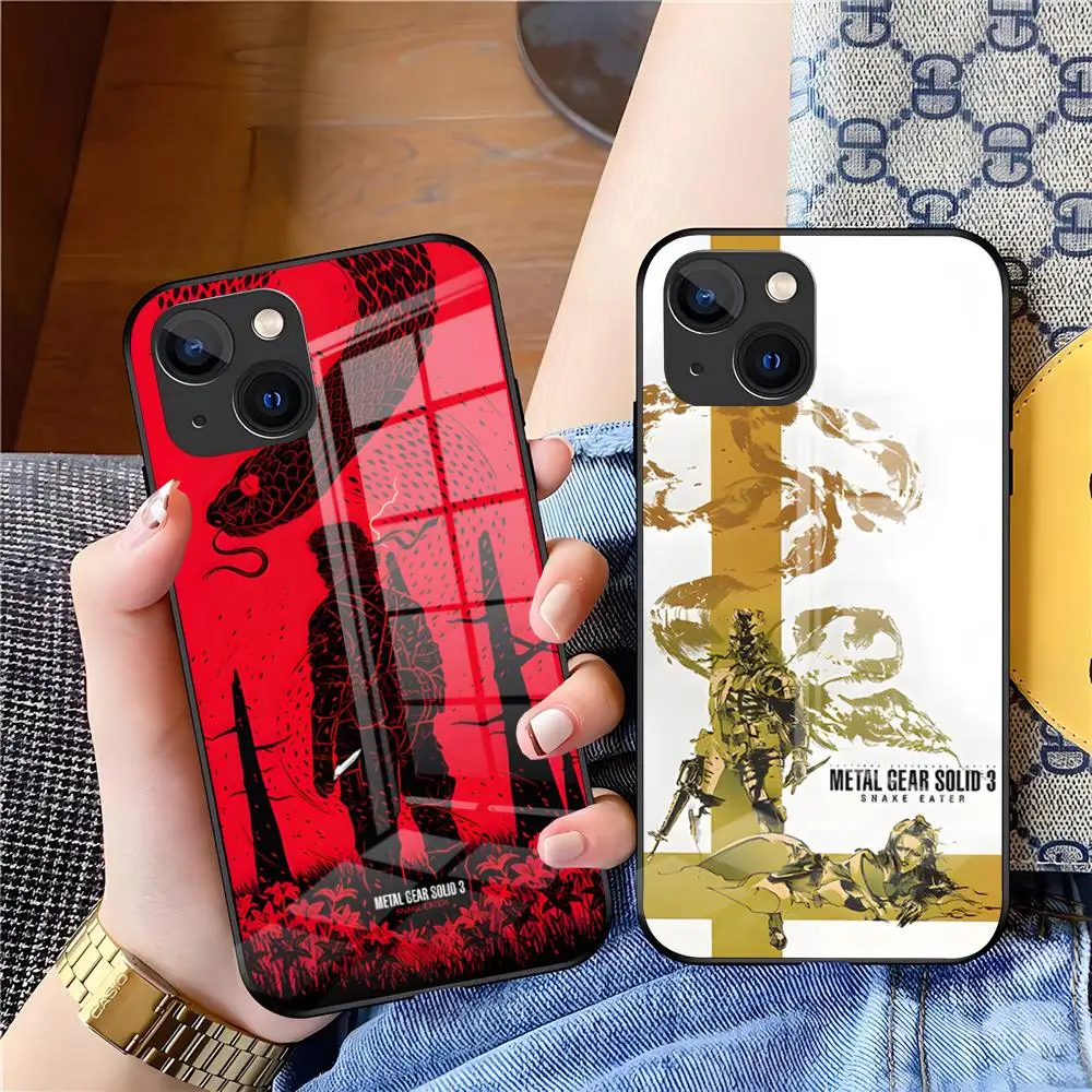 Metal Gear Solid Handyhülle für 16 Pro Max iPhone 15 14 Pro Max 13pro 11 X Xs Xr 8 7Plus Glasabdeckung