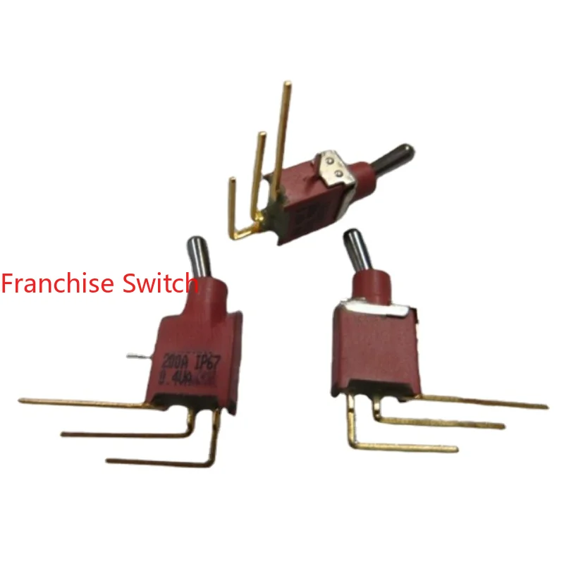 

5PCS Button Shake Head Switch, Two Gears, Side Bend, 3 Legs, 200A, IP67, 0.4V, Waterproof And Gold-plated Feet