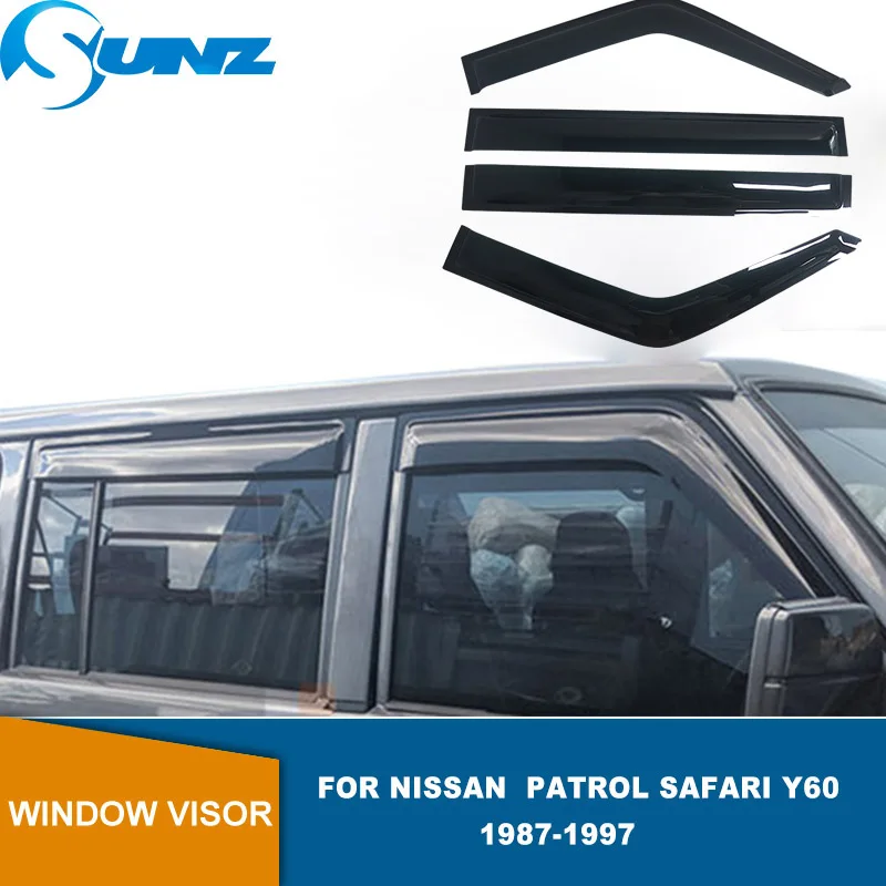 Window Visors For Nissan Patrol Safari Y60 1987 1988 1989 1990 1991 1992 1993 1994 1995 1996 1997 Sun Rain Guard Weather Shields