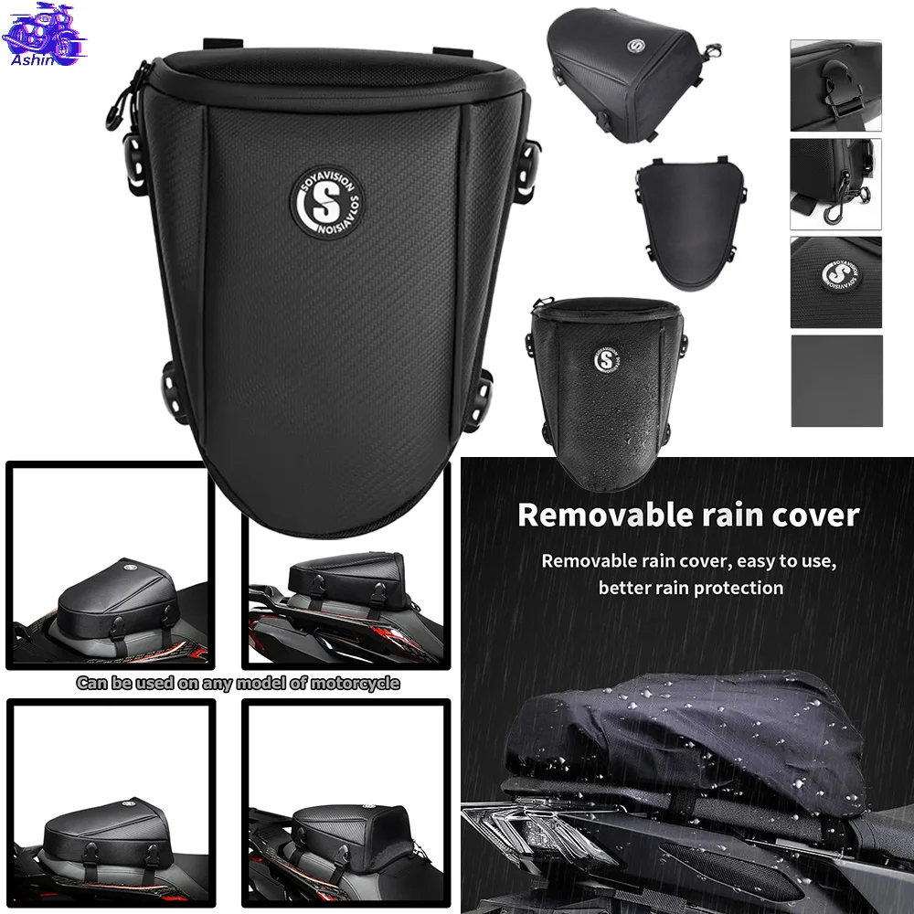 Mochila con bolsa trasera para motocicleta |   Bolsa impermeable para asiento trasero |   Para YAMAHA TRACER 900GT TDM 900 TENERE 700 FJR1300 YZF600R/1000R