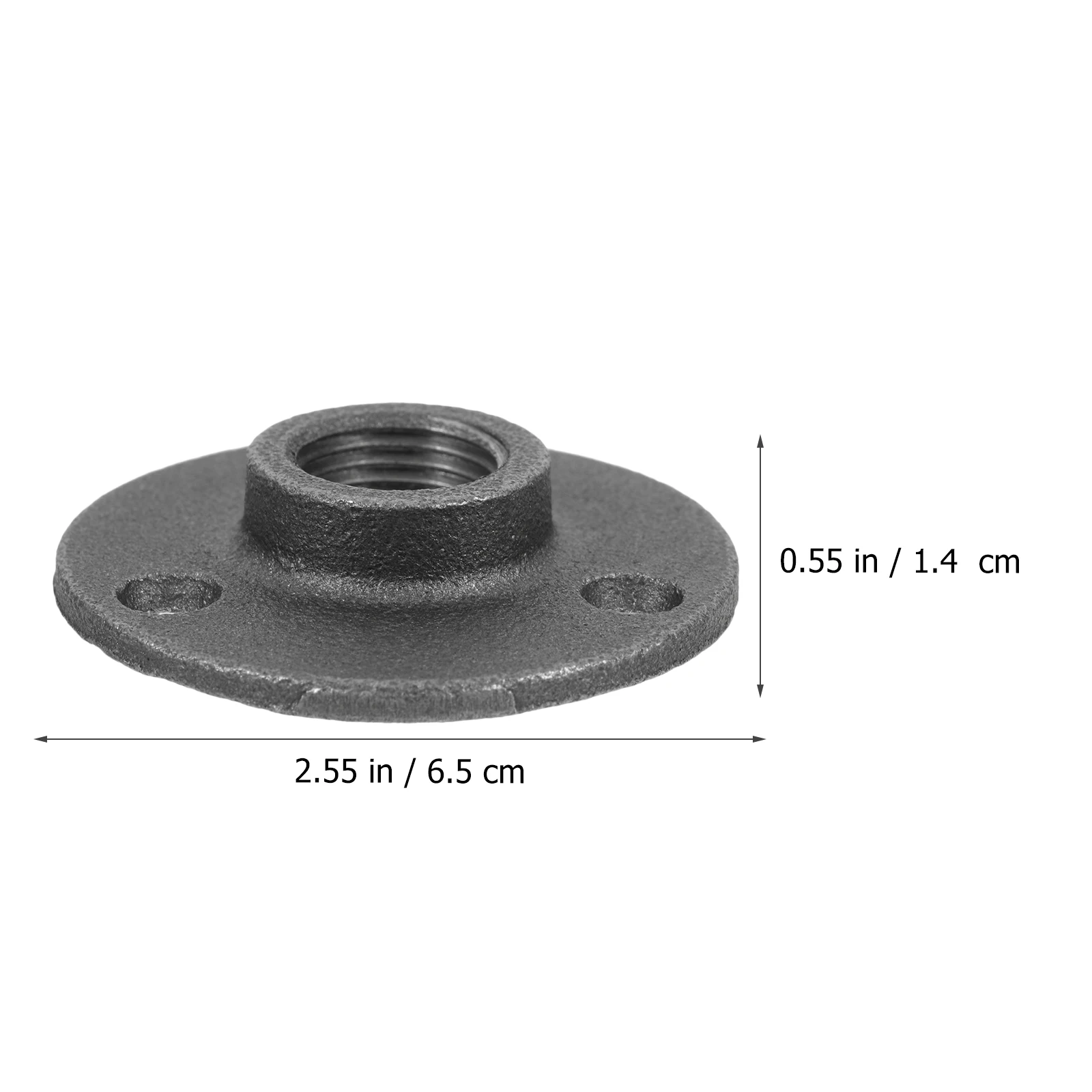 

20Pcs Industrial Steel Flange Practical for Furniture Shelving Decor Cast Iron Fittings Wall Flanges Industrial Flanges